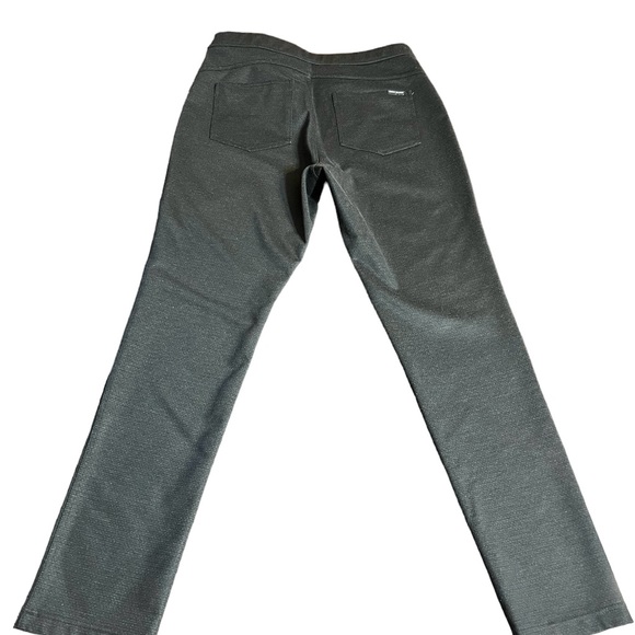 Black stretch jeans straight leg Polyester Rayon Spandex. New Years size L/G - Picture 6 of 8